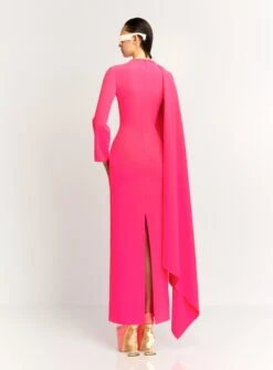 The Lydia Maxi Dress In Ultra Pink -Solace Dress Shop LYDIA MAXI DRESS OS35021 PINK 166 R4