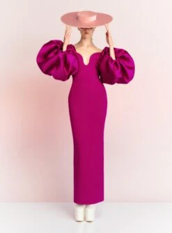 The Mora Maxi Dress In Fuchsia