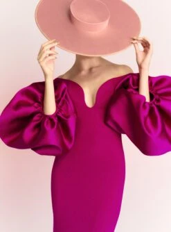 The Mora Maxi Dress In Fuchsia -Solace Dress Shop MORA MAXI DRESS OS39021 FUCHSIA 087 R1