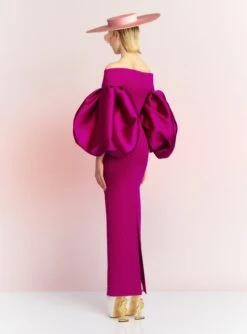 The Mora Maxi Dress In Fuchsia -Solace Dress Shop MORA MAXI DRESS OS39021 FUCHSIA 134 R1