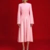 The Gaia Midi Dress In Soft Pink -Solace Dress Shop OS2071 GAIA MIDI DRESS SOFT PINK 0002 R1
