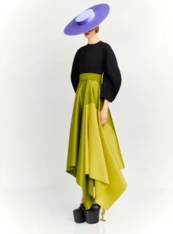 The Quinn Midi Dress In Black, Sweet Pea Green And Chartreuse 6 The Quinn Midi Dress In Black, Sweet Pea Green And Chartreuse -Solace Dress Shop OS27048 QUINN MIDI DRESS BLACK SWEETPEAGREEN CHARTREUSE 095 R1