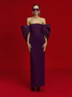 The Arla Maxi Dress In Aubergine