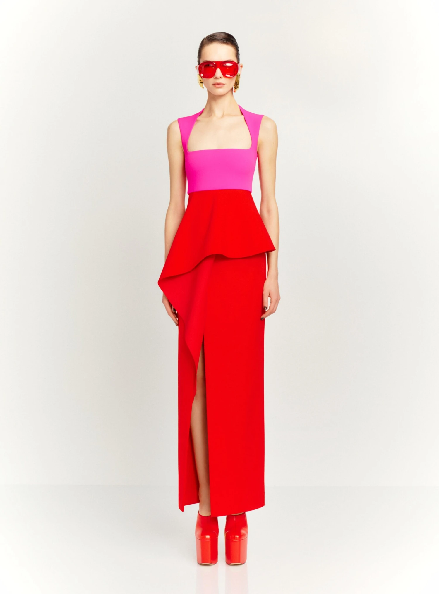 The Ally Maxi Dress In Pink And Red 3 The Ally Maxi Dress In Pink And Red