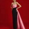 The Kinsley Maxi Dress In Soft Pink And Black -Solace Dress Shop OS29055 KINSLEY MAXI DRESS SOFT PINK BLACK 0039 R1