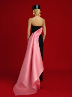 The Kinsley Maxi Dress In Soft Pink And Black -Solace Dress Shop OS29055 KINSLEY MAXI DRESS SOFT PINK BLACK 0107 R1