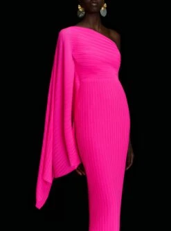 The Lenna Midi Dress In Hot Pink -Solace Dress Shop OS30033 LENNA MIDI DRESS HOT PINK 0090 R1