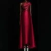 The Alba Crystal Maxi Dress In Ruby -Solace Dress Shop OS35008A ALBA CRYSTAL MAXI DRESS RUBY 0024 R1