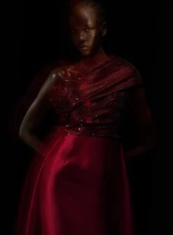 The Alba Crystal Maxi Dress In Ruby -Solace Dress Shop OS35008A ALBA CRYSTAL MAXI DRESS RUBY 0158 R1