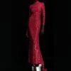 The Vivienne Crystal Maxi Dress In Ruby -Solace Dress Shop OS35013B VIVIENNE CRYSTAL MAXI DRESS RUBY 0027 R2