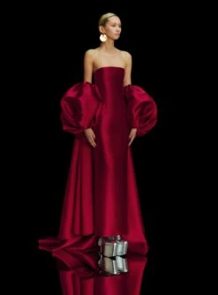 The Lea Maxi Dress In Ruby