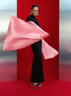 The Lyana Maxi Dress In Soft Pink And Black -Solace Dress Shop OS38017 LYANA MAXI DRESS SOFT PINK BLACK 0047 R1