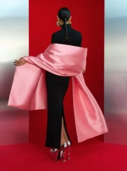 The Lyana Maxi Dress In Soft Pink And Black -Solace Dress Shop OS38017 LYANA MAXI DRESS SOFT PINK BLACK 0119 R1