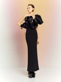 The Cassia Maxi Dress In Black