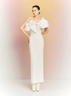 The Cassia Maxi Dress In Cream