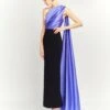 The Yeva Maxi Dress In Periwinkle And Black -Solace Dress Shop OS41009 YEVA MAXI DRESS BLACK PERIWINKLE 016 R1