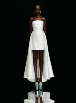 The Trina Mini Dress In Cream