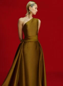 The Charo Maxi Dress In Gold -Solace Dress Shop OS42008 CHARO MAXI DRESS GOLD 0071 R1