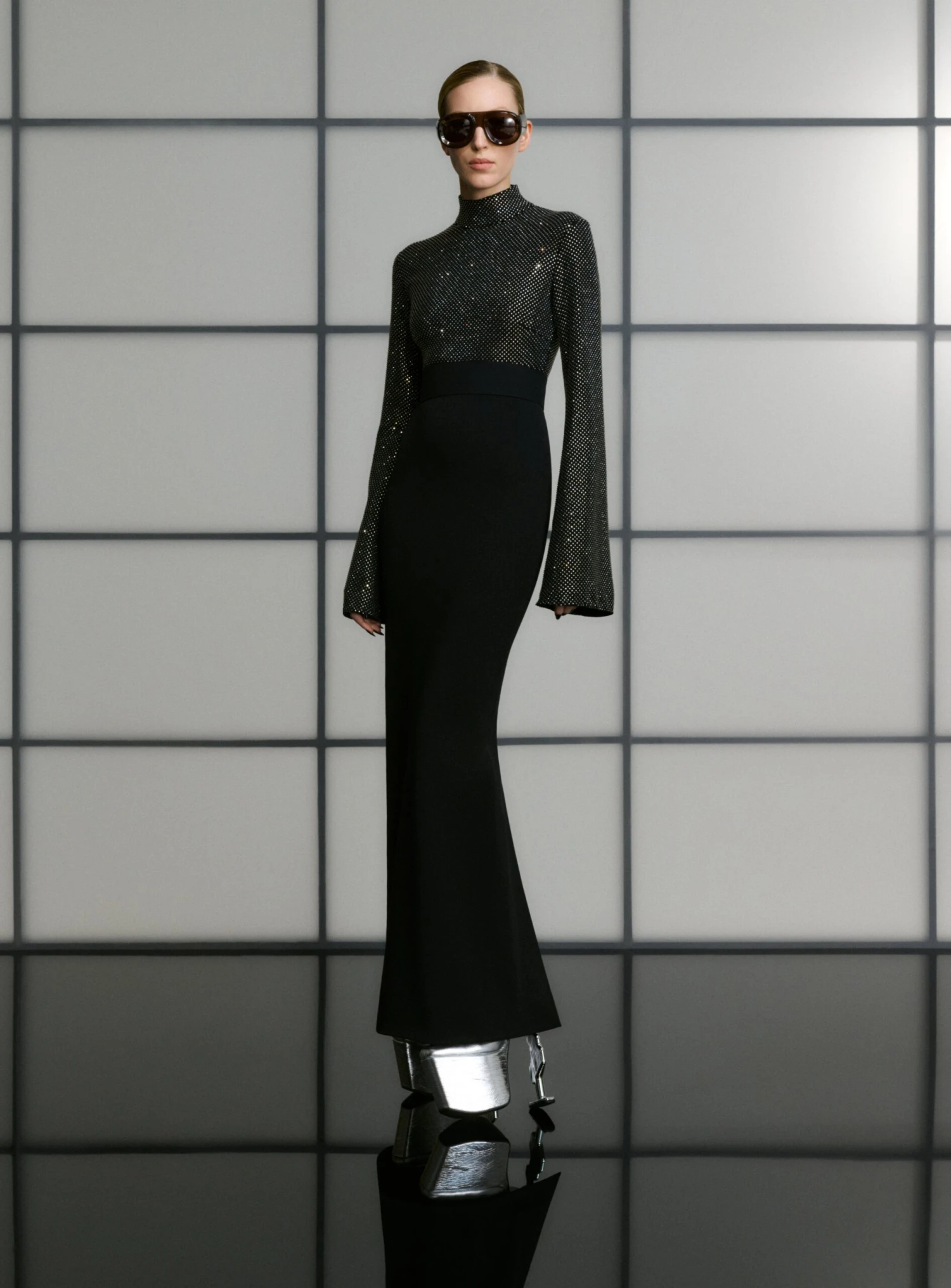 The Lolo Crystal Maxi Dress In Black 4 The Lolo Crystal Maxi Dress In Black - Image 2