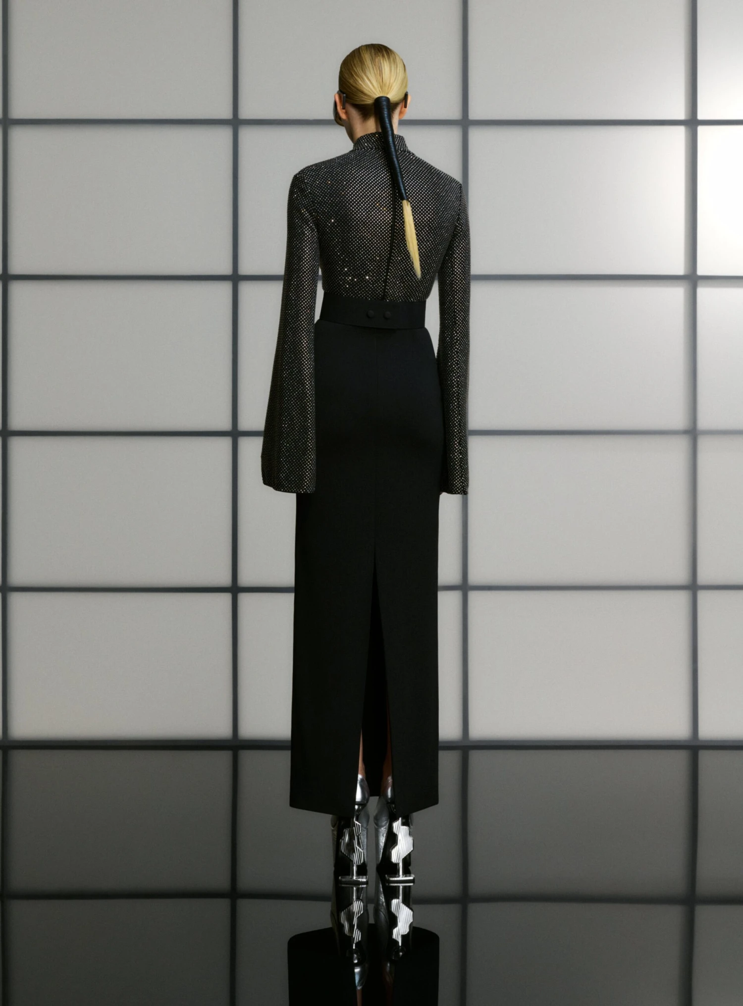 The Lolo Crystal Maxi Dress In Black 5 The Lolo Crystal Maxi Dress In Black - Image 3