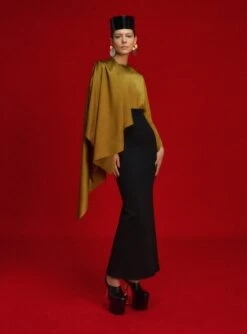 The River Maxi Dress In Gold And Black -Solace Dress Shop OS42044 RIVER MAXI DRESS GOLD BLACK 0016 R1