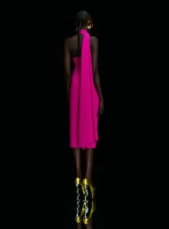 The Samira Midi Dress In Magenta -Solace Dress Shop OS42048 SAMIRA MIDI DRESS MAGENTA 0087 R1