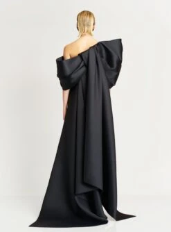 The Raye Maxi Dress In Black -Solace Dress Shop RAYE MAXI DRESS OS39012 BLACK back R1