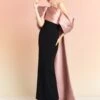 The Raye Maxi Dress In Oyster And Black -Solace Dress Shop RAYE MAXI DRESS OS39012 OYSTER BLACK 017 R1