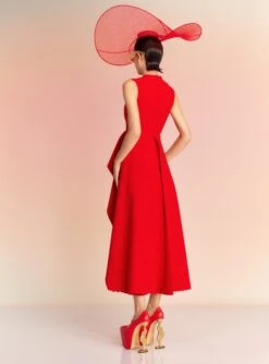 The Severny Midi Dress In Red 9 The Severny Midi Dress In Red -Solace Dress Shop SEVERNY MIDI DRESS OS30037 RED 041 R1