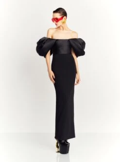 The Sian Maxi Dress In Black -Solace Dress Shop SIAN MAXI DRESS OS40006 BLACK 012 R1
