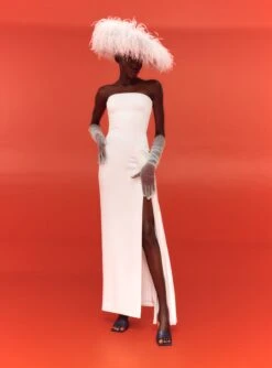 The Dolly Maxi Dress In Cream -Solace Dress Shop SOLACE LONDON OS23017 DOLLY MAXI DRESS WINTER WHITE 1