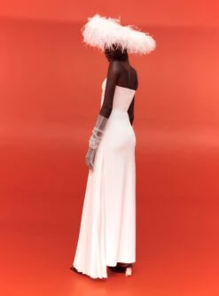 The Dolly Maxi Dress In Cream -Solace Dress Shop SOLACE LONDON OS23017 DOLLY MAXI DRESS WINTER WHITE 4