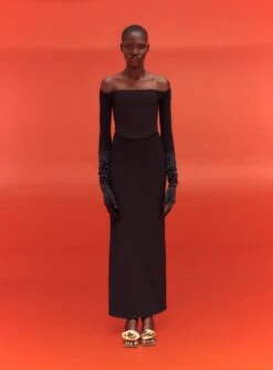 The Kae Maxi Dress In Black -Solace Dress Shop SOLACE LONDON OS30028 KAE MAXI DRESS BLACK 1