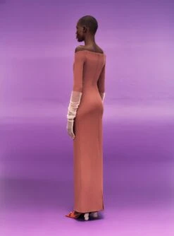 The Kae Maxi Dress In Mocha -Solace Dress Shop SOLACE LONDON OS30028 KAE MAXI DRESS MOCHA 2