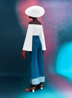 The Asten Top In Cream -Solace Dress Shop SOLACE LONDON OS30031 ASTEN TOP WINTER WHITE 2