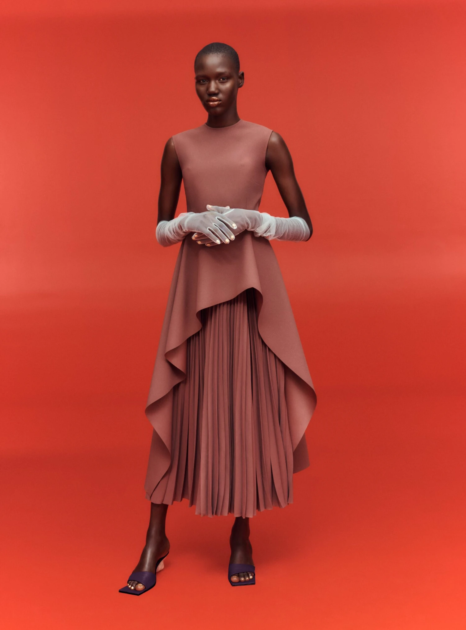 The Severny Midi Dress In Mocha 4 The Severny Midi Dress In Mocha - Image 2