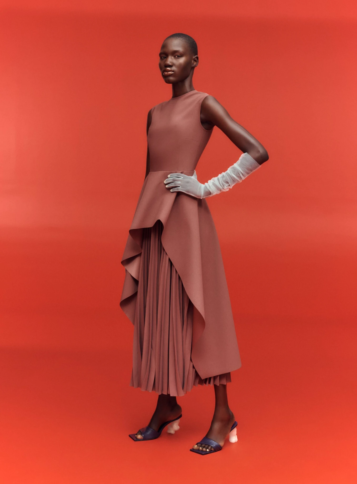 The Severny Midi Dress In Mocha 6 The Severny Midi Dress In Mocha - Image 4