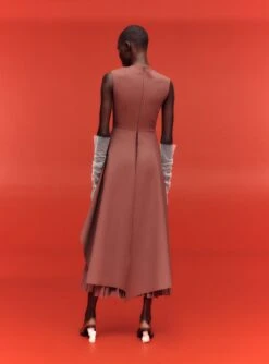 The Severny Midi Dress In Mocha 11 The Severny Midi Dress In Mocha -Solace Dress Shop SOLACE LONDON OS30037 SEVERNY MIDI DRESS MOCHA 3