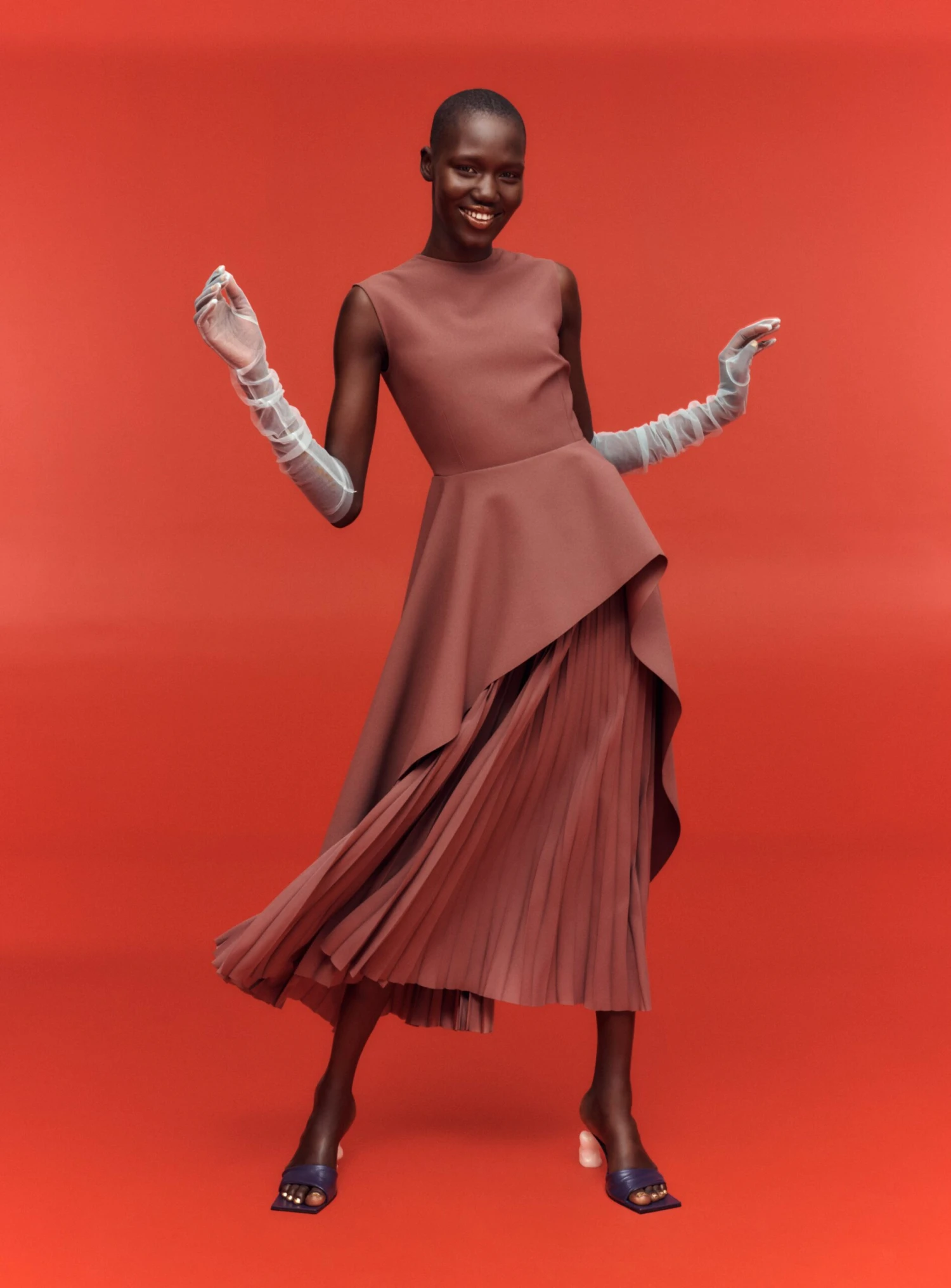 The Severny Midi Dress In Mocha 3 The Severny Midi Dress In Mocha