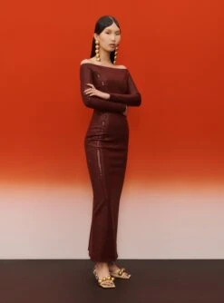 The Ruby Maxi Dress In Aubergine