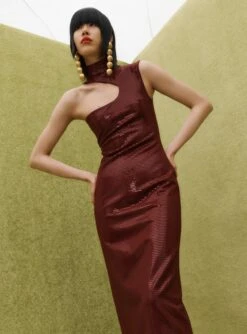 The Yara Maxi Dress In Aubergine