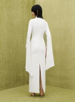 The Layla Maxi Dress In Cream -Solace Dress Shop SOLACE LONDON OS31040 LAYLA MAXI DRESS CREAM 3