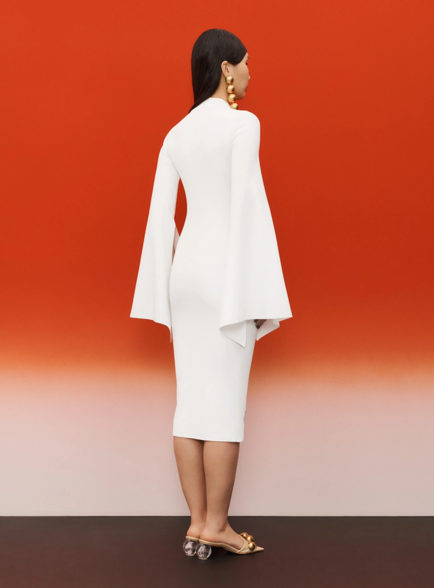 The Ami Midi Dress In Cream 5 The Ami Midi Dress In Cream - Image 3