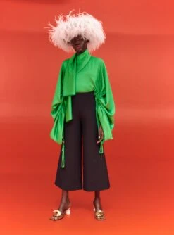 The Tala Top In Bright Green -Solace Dress Shop SOLACE LONDON TALA TOP BRIGHT GREEN 1