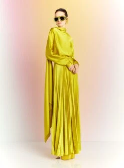 The Soraia Bodysuit In Chartreuse -Solace Dress Shop SORAIA BODYSUIT OS40023 CHARTREUSE 046 R1