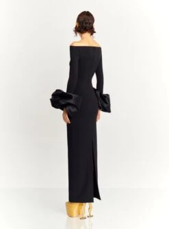 The Talia Maxi Dress In Black -Solace Dress Shop TALIA MAXI DRESS OS40014 BLACK 047 R1