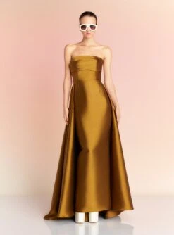 The Tiffany Maxi Dress In Gold