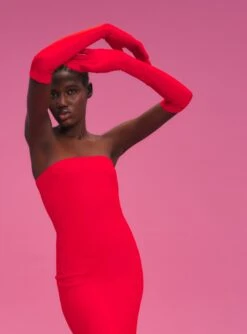 The Gigi Gloves In Red -Solace Dress Shop gloves 05