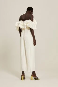 The Zoya Trouser In Cream -Solace Dress Shop solace london os2055 zoya white back 2 2