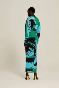 The Mirabelle Dress In Newton Green -Solace Dress Shop solace london os21061 mirabelle newton green back 2 1